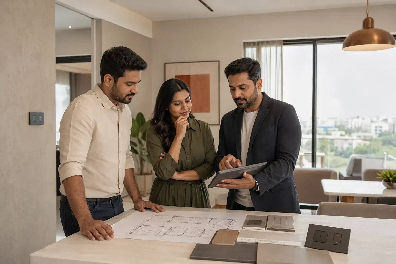 Concept planning discussion with property plans